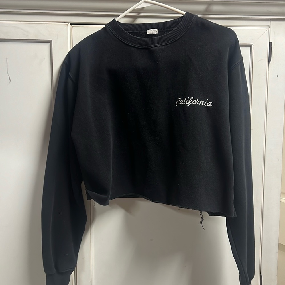 brandy mellville cropped california sweatshirt